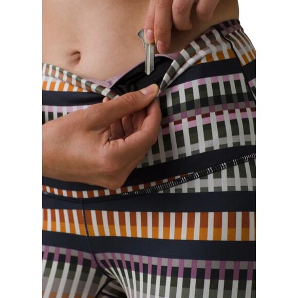 prAna Kimble Printed 7/8 Leggings Tivoli Size XS High Waist Multicolor Outdoor - Picture 3 of 16